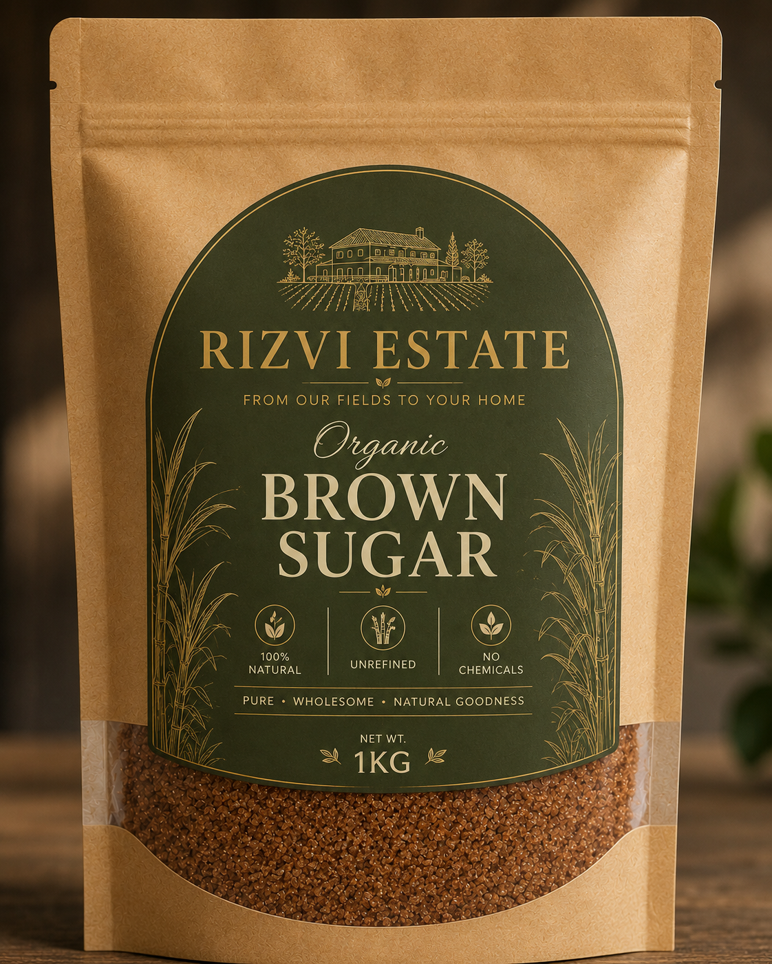 RIZVI ESTATE Premium Natural Brown Sugar (1KG)
