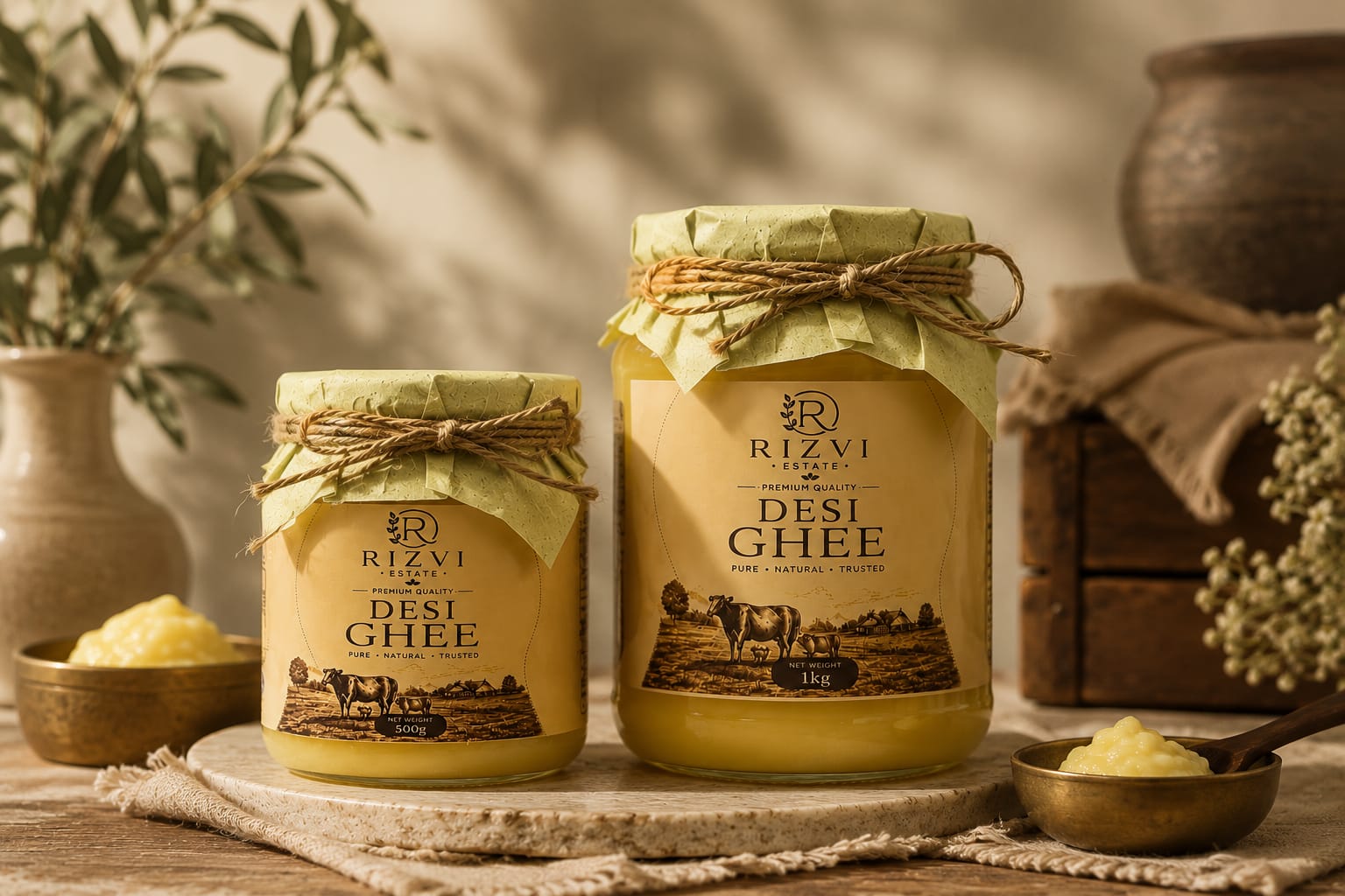 RIZVI ESTATE Premium Desi Ghee bundle