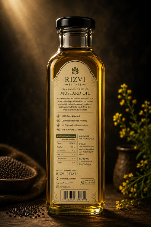 RIZVI ESTATE (100% organic) Premium Cold Pressed Mustard Oil